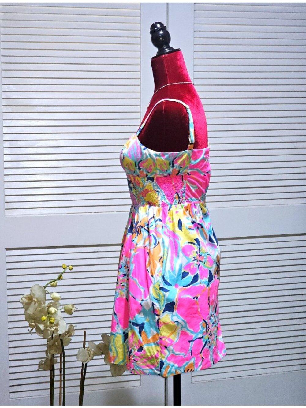 Lilly Pulitzer Women Christine Besame Mucho Poplin Fit & Flare Dress Sz 00 2442 - Picture 6 of 15
